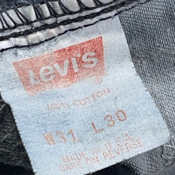 Vintage Levis Jeans Mens 31x30‎ Made In USA SilverTab 550 Herringbone 80s Acid - Picture 13 of 14